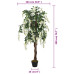 Arbore Artificial Wisteria 1470 Frunze 200 Cm Verde Și Alb