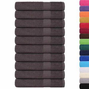 Prosoape 10 Buc Antracit 100X200 Cm 360 G/M² 100% Bumbac