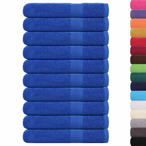 Prosoape 10 Buc Albastru 100X200 Cm 360 G/M² 100% Bumbac
