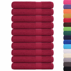 Prosoape 10 Buc Bordeaux 100X200 Cm 360 G/M² 100% Bumbac