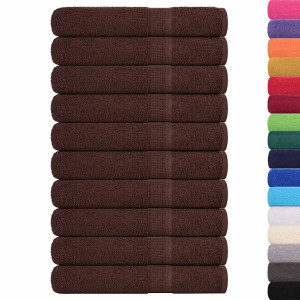 Prosoape 10 Buc Maro 100X200 Cm 360 G/M² 100% Bumbac