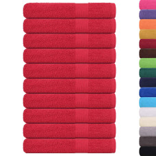 Prosoape 10 Buc Roșu 100X200 Cm 360 G/M² 100% Bumbac