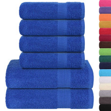 Set Prosoape 6 Buc Albastru 360 G/M² 100% Bumbac
