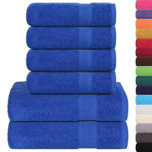 Set Prosoape 6 Buc Albastru 360 G/M² 100% Bumbac