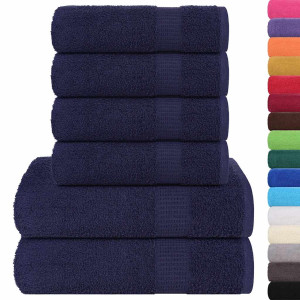 Set Prosoape 6 Piese Bleumarin 360 G/M² 100% Bumbac