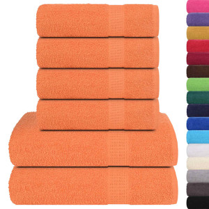 Set Prosoape 6 Buc Portocaliu 360 G/M² 100% Bumbac