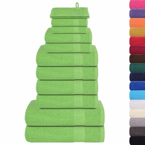Set De Prosoape 12 Piese Apple Green 360 G/M² 100% Bumbac