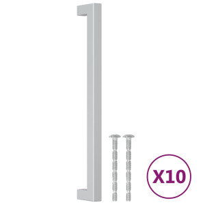 Mânere De Dulap, 10 Buc., Argintiu, 224 Mm, Oțel Inoxidabil