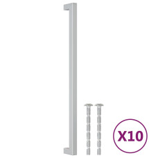 Mânere De Dulap, 10 Buc., Argintiu, 320 Mm, Oțel Inoxidabil