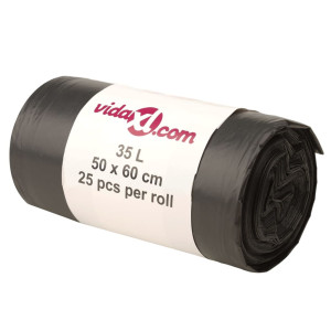 Saci De Gunoi 250 Buc. Negru 35 L