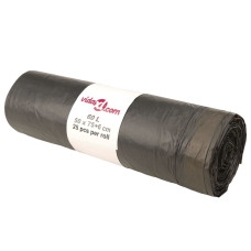 Saci De Gunoi Cu Șnururi 250 Buc. Negru 60 L