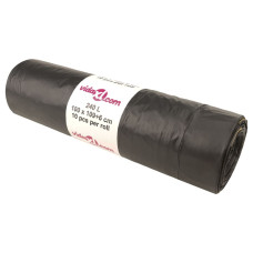 Saci De Gunoi Cu Șnururi 150 Buc. Negru 240 L