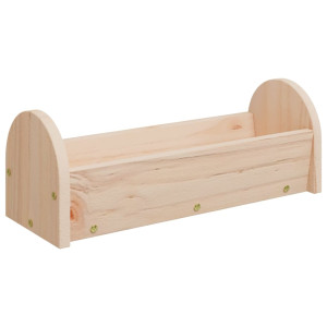 Hrănitor Pentru Fân De Iepuri, 28X10X10 Cm, Lemn Masiv Brad