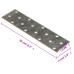 Plăci Perforate, 60 Buc., 2 Mm, 160X40 Mm, Oțel Galvanizat