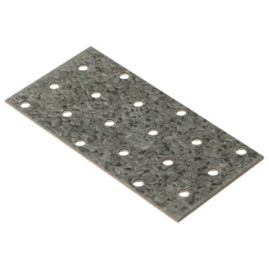 Plăci Perforate, 40 Buc., 2 Mm, 120X60 Mm, Oțel Galvanizat
