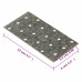 Plăci Perforate, 40 Buc., 2 Mm, 120X60 Mm, Oțel Galvanizat