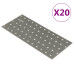 Plăci Perforate, 20 Buc., 2 Mm, 240X100 Mm, Oțel Galvanizat