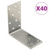 Suporturi Unghiulare 40 Buc. 2 Mm 80X40X80 Mm Oțel Galvanizat