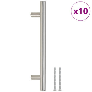 Mânere De Dulap, 10 Buc., Argintiu, 128 Mm, Oțel Inoxidabil