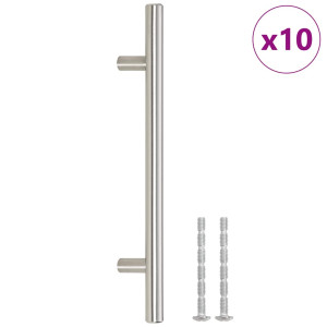 Mânere De Dulap, 10 Buc., Argintiu, 160 Mm, Oțel Inoxidabil