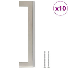 Mânere De Dulap, 10 Buc., Argintiu, 128 Mm, Oțel Inoxidabil