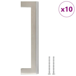 Mânere De Dulap, 10 Buc., Argintiu, 128 Mm, Oțel Inoxidabil