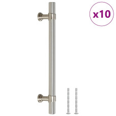 Mânere De Dulap, 10 Buc., Argintiu, 128 Mm, Oțel Inoxidabil