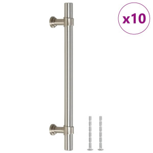 Mânere De Dulap, 10 Buc., Argintiu, 128 Mm, Oțel Inoxidabil