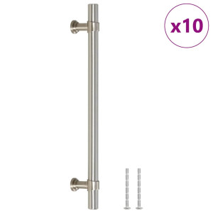 Mânere De Dulap, 10 Buc., Argintiu, 160 Mm, Oțel Inoxidabil