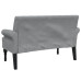 Bancă Cu Spătar, Gri Deschis, 120X62X75,5 Cm, Textil
