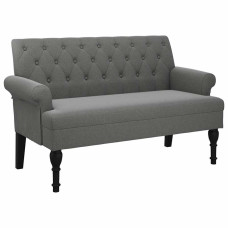 Bancă Cu Spătar, Gri Închis, 120X62X75,5 Cm, Material Textil