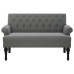 Bancă Cu Spătar, Gri Închis, 120X62X75,5 Cm, Material Textil