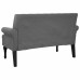 Bancă Cu Spătar, Gri Închis, 120X62X75,5 Cm, Material Textil