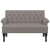 Bancă Cu Spătar, Gri Taupe, 120X62X75,5 Cm, Textil