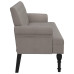 Bancă Cu Spătar, Gri Taupe, 120X62X75,5 Cm, Textil