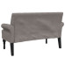 Bancă Cu Spătar, Gri Taupe, 120X62X75,5 Cm, Textil