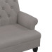 Bancă Cu Spătar, Gri Taupe, 120X62X75,5 Cm, Textil