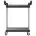 Cărucior Cu 2 Niveluri, Negru, 81X41X92 Cm, Aluminiu