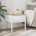 Măsuță De Veioză Floro Alb 55X55X54 Cm Lemn Masiv Pin