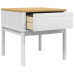 Măsuță De Veioză Floro Alb 55X55X54 Cm Lemn Masiv Pin