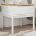 Măsuță De Veioză Floro Alb 55X55X54 Cm Lemn Masiv Pin