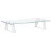 Suport De Monitor, Alb, 40X20X8 Cm, Sticlă Securizată Și Metal