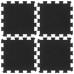 Plăci De Podea Din Cauciuc, 4 Buc., Negru, 16 Mm, 30X30 Cm