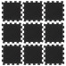Plăci De Podea Din Cauciuc, 9 Buc., Negru, 16 Mm, 30X30 Cm