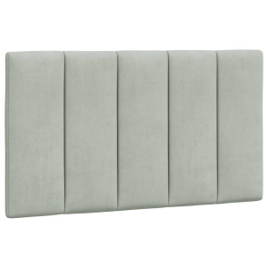 Pernă Tăblie De Pat, Gri Deschis, 80 Cm, Catifea