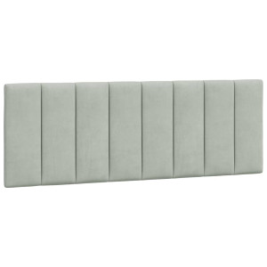 Pernă Tăblie De Pat, Gri Deschis, 140 Cm, Catifea