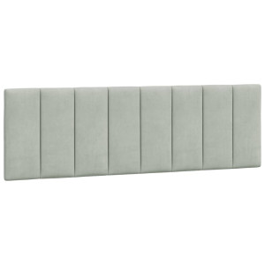 Pernă Tăblie De Pat, Gri Deschis, 160 Cm, Catifea