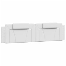 Pernă Pentru Tăblie Pat, Alb, 200 Cm, Piele Artificială