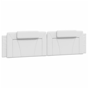 Pernă Pentru Tăblie Pat, Alb, 200 Cm, Piele Artificială