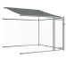 Cușcă Câini Cu Acoperiș Și Uși, Gri, 10X2X2 M, Oțel Galvanizat